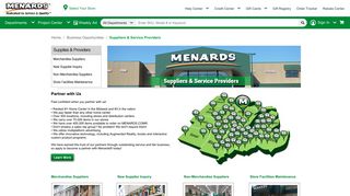 
                            2. Suppliers & Service Providers at Menards® - Menards Supplier Portal