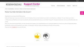 Support Center - rosewholesale