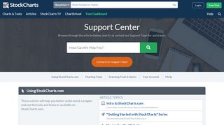 
                            8. Support Center | StockCharts.com - Stockcharts Portal