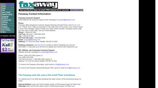 
                            5. Support - Faxaway's Internet Fax Service.