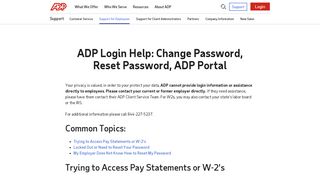 
                            7. Support for Employees - ADP.com - Adp Canada Portal