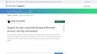 
                            8. Support for login using both Google & Microsoft account, not ... - Swiftkey Account Portal