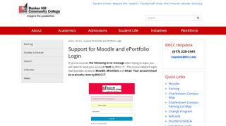 
                            4. Support for Moodle and ePortfolio Login - Bunker Hill ... - Bhcc Moodle Portal