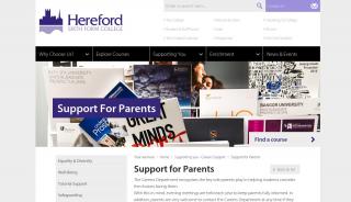 
                            5. Support for Parents - Hereford Sixth form college - Hereford Sixth Form Student Portal