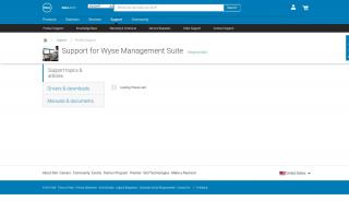 
                            3. Support for Wyse Management Suite | Support topics & articles | Dell US - Dell Wyse Support Portal