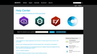 
                            5. Support Home Page - Vegas Creative Software Portal