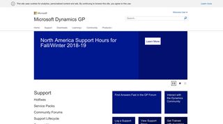 
                            2. Support - Microsoft Dynamics CustomerSource North America - Microsoft Dynamics Gp Customer Source Portal