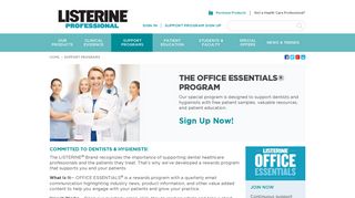 
                            2. Support Program - LISTERINE® Professional For Dentists ... - Listerine Professional Sign Up