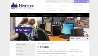 
                            4. Supporting you > IT Services | Hereford Sixth form college - Hereford Sixth Form Student Portal