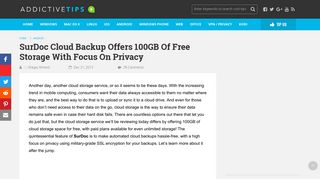 
                            5. SurDoc Cloud Backup Offers 100GB Of Free Storage With ... - Surdoc Login