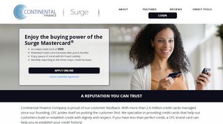 
                            5. Surge Card - Continental Finance Mastercard Portal