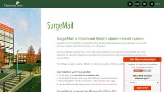 SurgeMail | Cincinnati State - My Cincinnati State Login