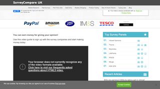 
                            2. SurveyCompare UK: Earn Money Online With Paid Surveys - Surveycompare Sign In