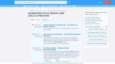 
                            10. SWANNVIEW PLUS ERROR CODE 10012 in PRESTON
