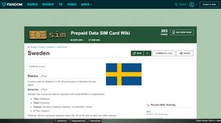 
Sweden | Prepaid Data SIM Card Wiki | Fandom  
