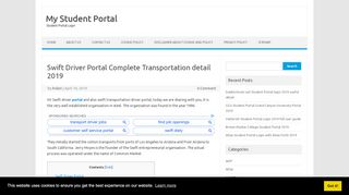 
                            2. Swift Driver Portal Complete Transportation detail 2019 - Swift Owner Operator Portal Account