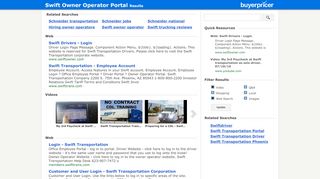 
Swift Owner Operator Portal - BuyerPricer.com
