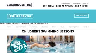 
                            2. Swimming Lessons at West Park Leisure Centre - LeisureCentre.com - West Park Swimming Portal
