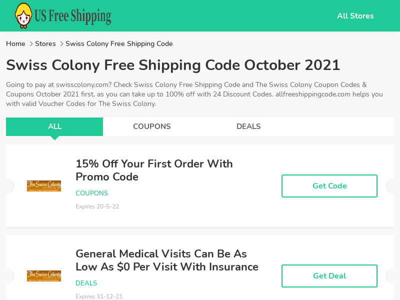 
                            6. Swiss Colony Free Shipping Code October 2021: Up to 100% ...