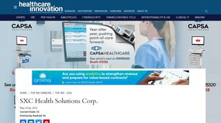 
                            5. SXC Health Solutions Corp. - Healthcare Innovation - Sxc Health Solutions Provider Portal