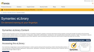 Symantec eLibrary | Symantec - Saba Cloud Portal