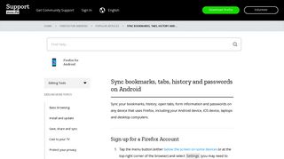 
                            6. Sync bookmarks, tabs, history and passwords on Android ... - Firefox Account Sign Up