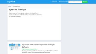 Syndicate Tool Login or Sign Up - Syndicate Tool Portal
