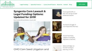 
                            3. Syngenta Corn Lawsuit & Legal Funding Options: Updated for ... - Syngenta Lawsuit Sign Up