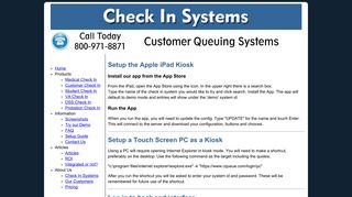 
                            2. System Setup Guide - Check In Systems Inc - Cqueue Login