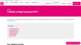 
T-Mobile In-flight texting & Wi-Fi | T-MOBILE SUPPORT  

