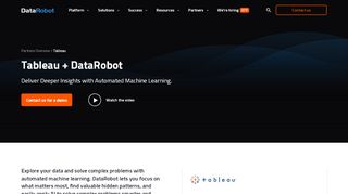 
                            4. Tableau + DataRobot: Technology Alliance | Automated Machine ... - Tableau Partner Portal