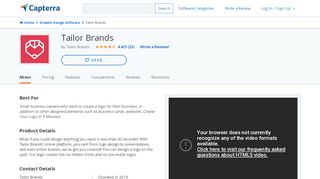 
                            7. Tailor Brands Reviews and Pricing - 2020 - Capterra - Tailor Brands Sign In