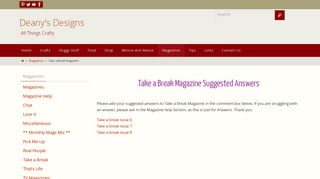 
                            5. Take a Break Magazine - Suggested competition answers for ... - Take A Break Competitions Portal