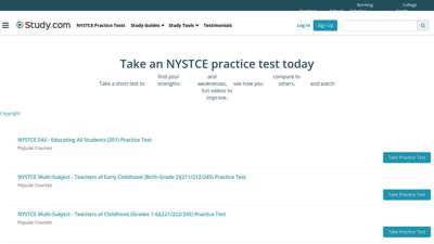 Take a NYSTCE Practice Test & NYSTCE Test Prep  Study.com