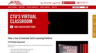 
                            2. Take a Tour of Colorado Tech's Learning Platform - Colorado Technical University Virtual Campus Online Portal