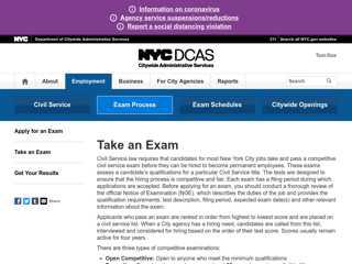 Take an Exam - Department of Citywide Administrative Services