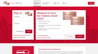 
                            6. Talbots Credit Card - Manage your account - Comenity - D Pay Login