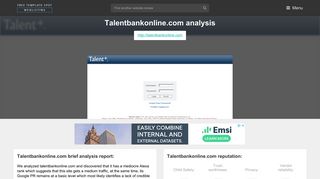 
                            5. Talent Bank Online. TalentBank -- Interview Login © 2001 ... - Talentbankonline Portal