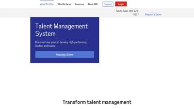 Talent Management System  ADP