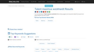 
                            7. Talent maximus wockhardt Results For Websites Listing - Talent Maximus Wockhardt Login