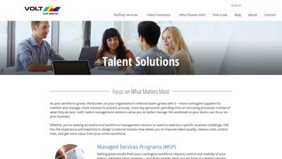 
Talent Solutions - Volt Workforce Solutions
