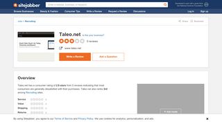 
                            8. Taleo.net Reviews - 5 Reviews of Taleo.net | Sitejabber - Gap Inc Taleo Portal
