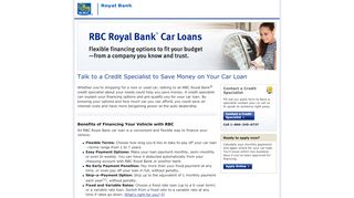 
                            6. Talk to a Credit Specialist to Save Money on Your Car Loan ... - Rbc Auto Loan Portal