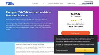 
                            8. TalkTalk Contract End Date - Broadband Genie - Talktalk Co Uk Portal