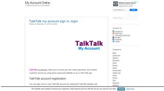 
                            8. TalkTalk my account sign in, login on myaccount.talktalk.co.uk - Talktalk Account Login Uk