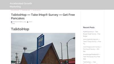 TalktoiHop ― Take iHop® Survey ― Get Free Pancakes ...