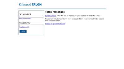 
                            4. Talon Messages - talon.kirkwood.edu