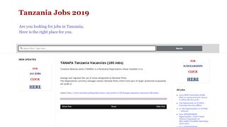 
                            7. TANAPA Tanzania Vacancies (180 Jobs) - Tanzania Jobs 2019 - Tanapa Recruitment Portal