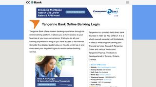 
                            3. Tangerine Bank Online Banking Login - CC Bank - Ing Direct Tangerine Portal