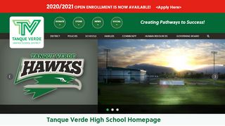
                            5. Tanque Verde High School Homepage - Tanque Verde School District - Tvhs Parent Portal